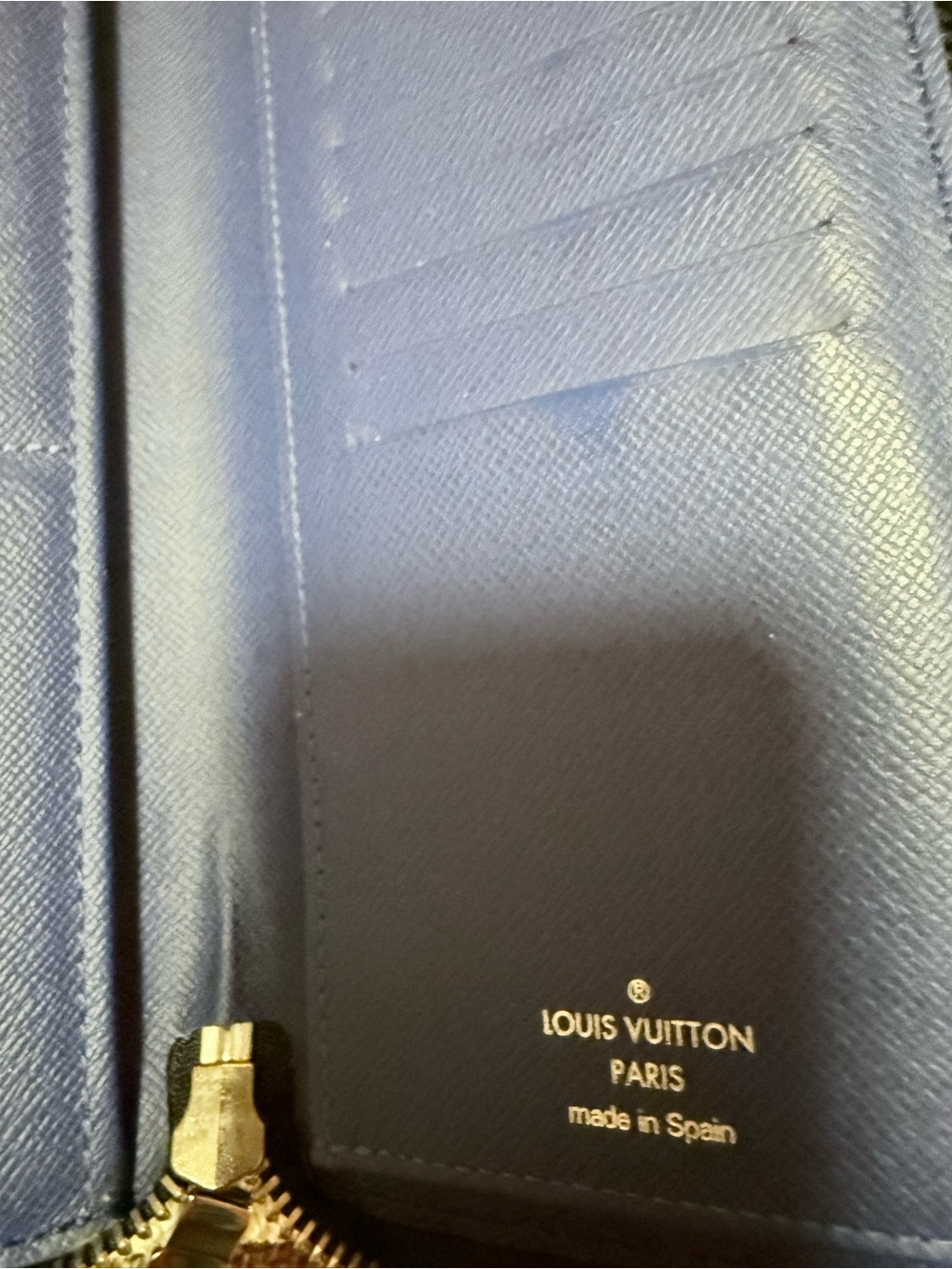 Louis Vuitton Taigarama Navy and Royal Blue Monogram Zip Wallet - Picture 4 of 6